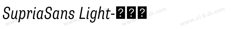 SupriaSans Light字体转换